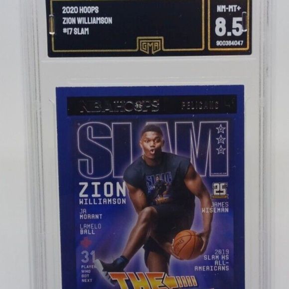 2020-21 Panini NBA Hoops SLAM #17 Zion Williamson Pelicans GMA 8.5 - Picture 1 of 3